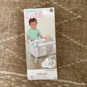 perfectly cute Toys Perfectly Cute Baby Doll Crib Mint Colored Nwt Poshmark